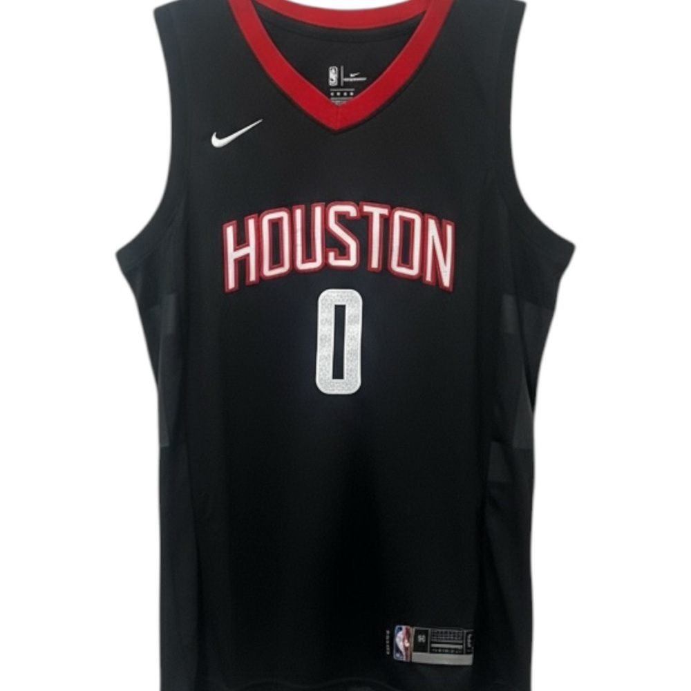 🔥🏀Black Nike Houston Westbrook Basketball Jersey - Men Med/48🏀🔥